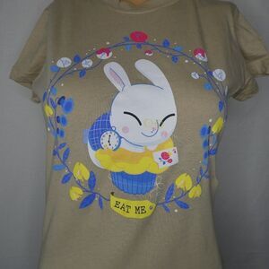 Teefury Alice in Wonderland White Rabbit T Shirt S
